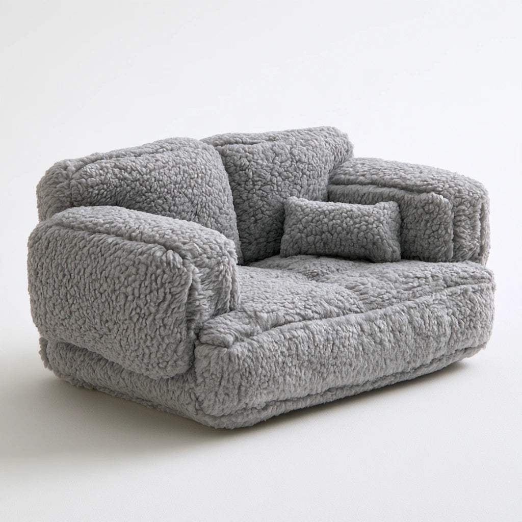 Gepolstertes Haustiersofa, mit klarer Formgebung, Farbe: grau